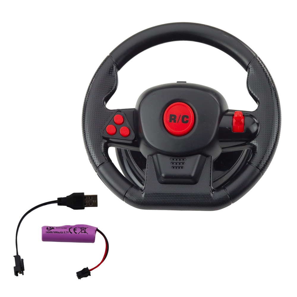 RC závodní auto s volantem, světly a zvuky 1:12 – červené