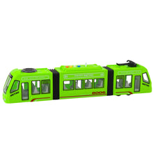Městské metro s otvíracími dveřmi, světly a zvuky – zelené 1:16