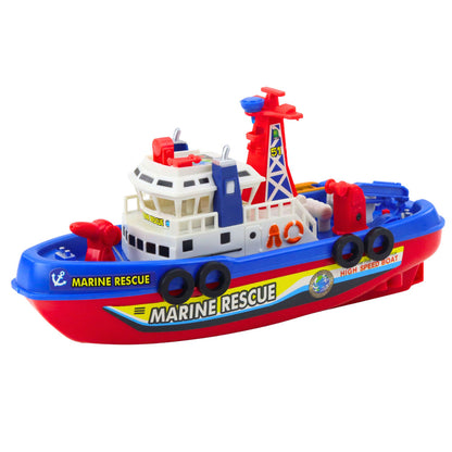 Hasičská loď s vodním dělem, světly a zvuky – RC hračka