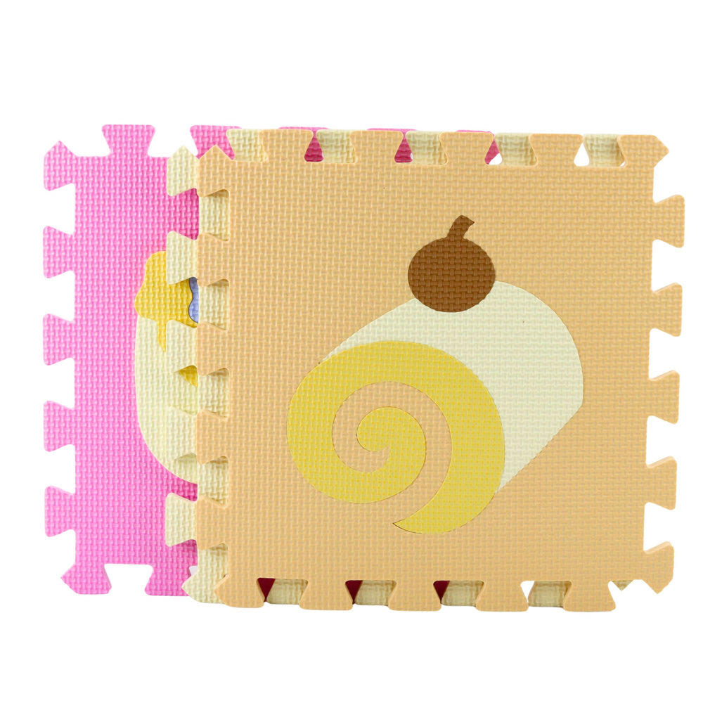 Pěnová puzzle podložka s ovocem a sladkostmi, 16 dílů – EVA
