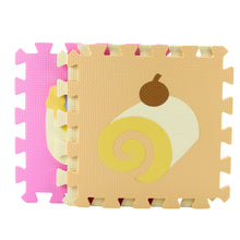 Pěnová puzzle podložka s ovocem a sladkostmi, 16 dílů – EVA