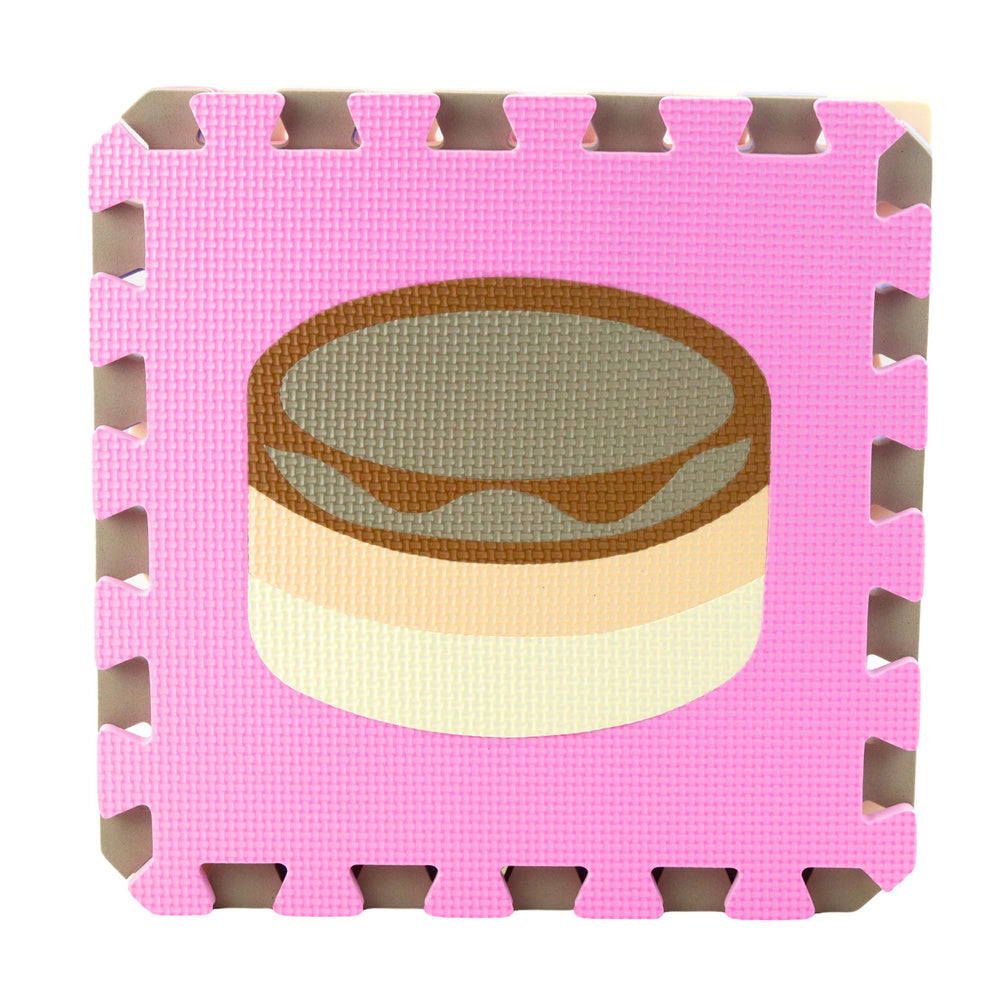 Pěnové puzzle s motivy zvířat – 16 dílů, pastelové barvy