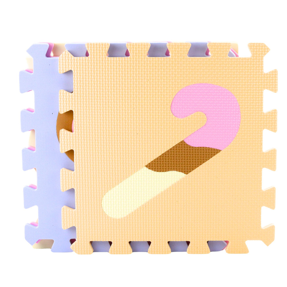 Pěnové puzzle s motivy zvířat – 16 dílů, pastelové barvy