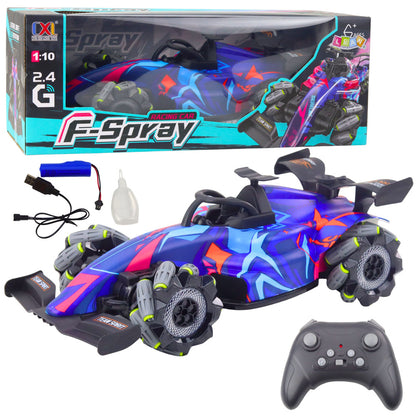 RC auto na dálkové ovládání 1:10 s efektem páry a LED světly – modré