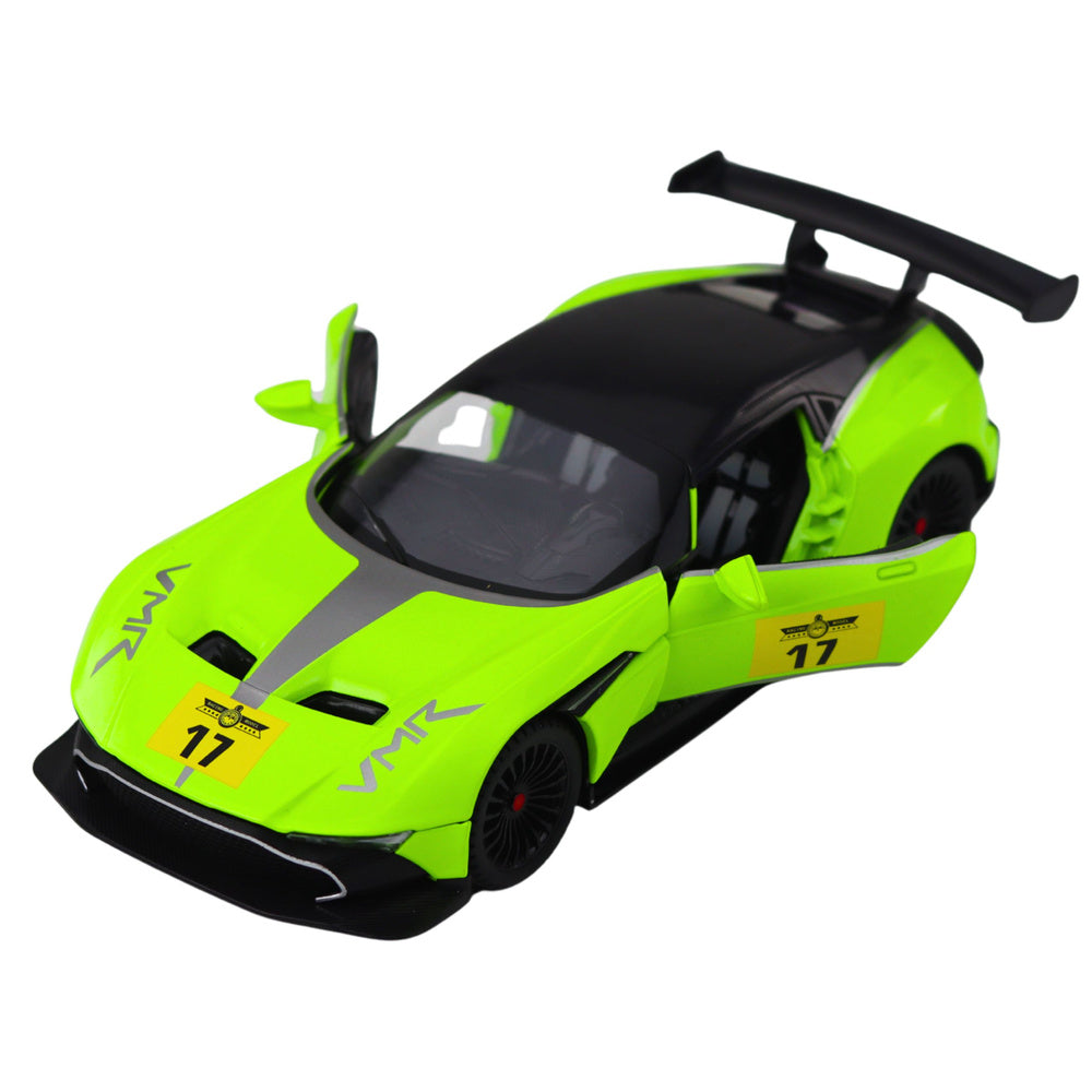 Sportovní auto se zpětným natažením, světly a zvuky – zelené 1:22