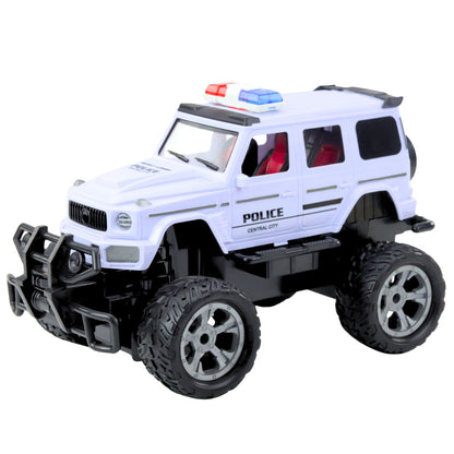 RC policejní terénní auto bílé 1:12 s dálkovým ovládáním