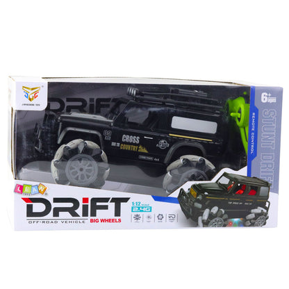 RC terénní auto s driftem a 360° rotací 1:12 – černé