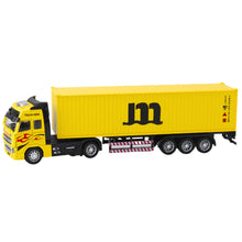 Nákladní auto s kontejnerem a zpětným natahováním – žluté