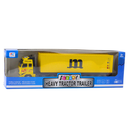 Nákladní auto s kontejnerem a zpětným natahováním – žluté