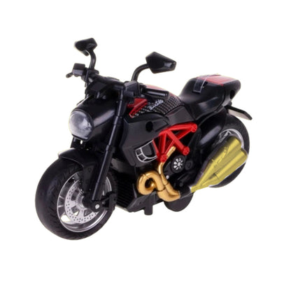 Motocykl k sestavení 1:14 DIY – červený kovový model
