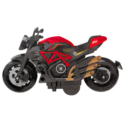 Motocykl k sestavení 1:14 DIY – oranžový model ze šroubů a kovu