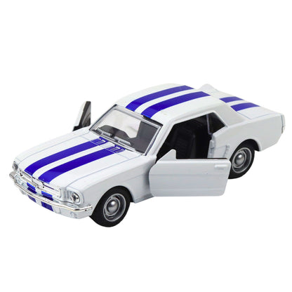 Klasické kovové auto s pull-back pohonem a otevíracími dveřmi 1:32