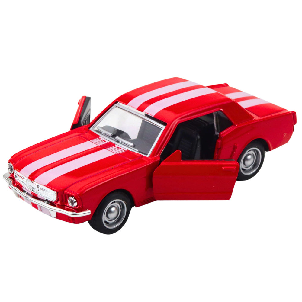 Klasické kovové auto s pull-back pohonem a otevíracími dveřmi 1:32