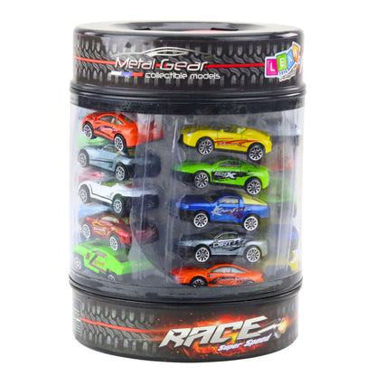 Sada 25 kovových autíček v tubě – moderní sportovní vozy 1:64