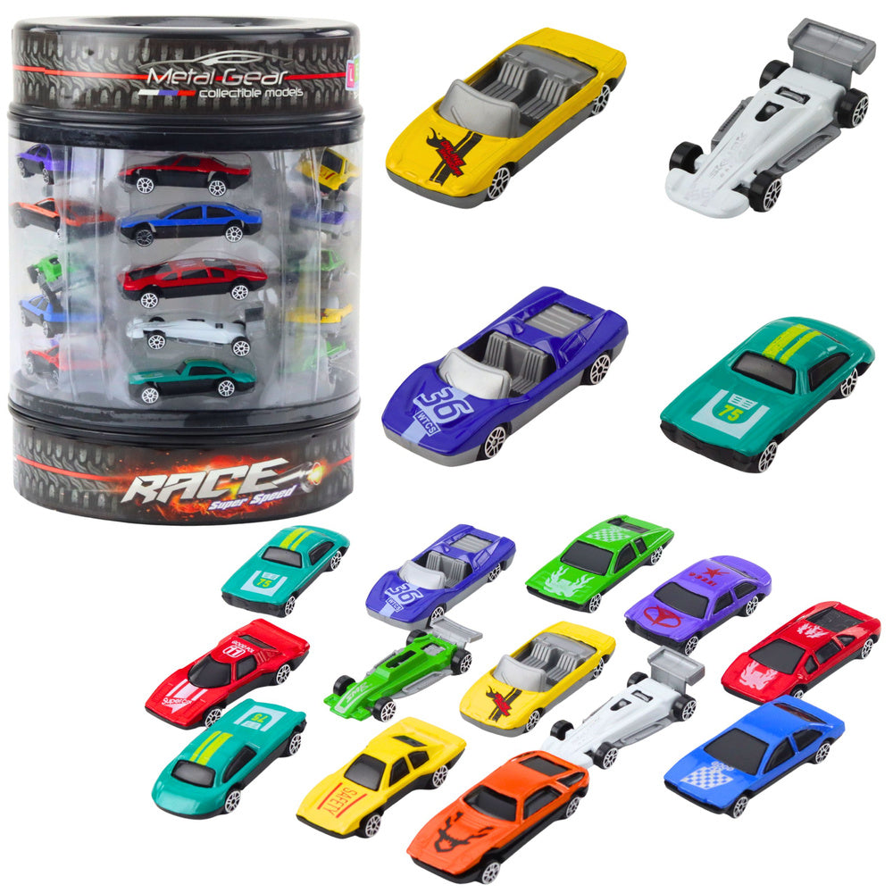 Sada 25 pružinových autíček klasických sportovních vozů 1:64