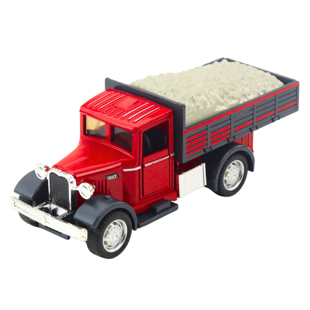 Klasické kovové nákladní auto s pull-back pohonem, světly a zvuky