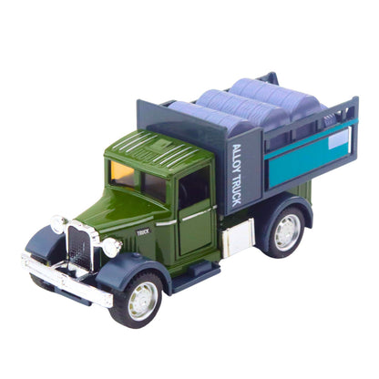 Klasické kovové nákladní auto s pull-back pohonem, světly a zvuky