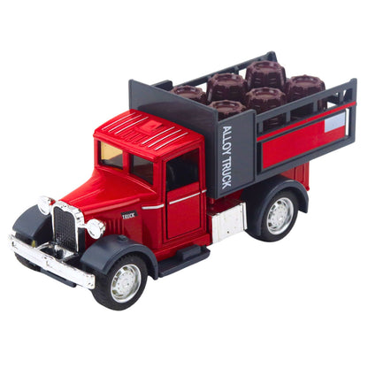 Klasické kovové nákladní auto s pull-back pohonem, světly a zvuky