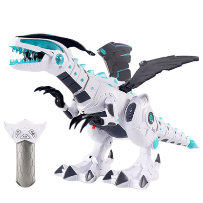 RC robot dinosaurus na dálkové ovládání se světly a zvuky – bílý