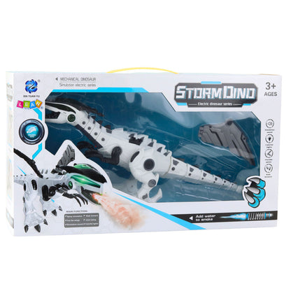 Dinosaurus robot na baterie se světly a zvuky – bílý