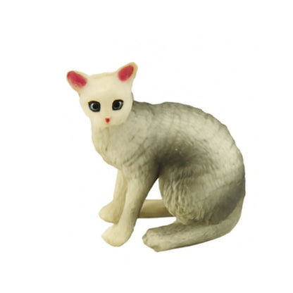 Sada figurek koček 7 ks s miskou – realistická zvířátka