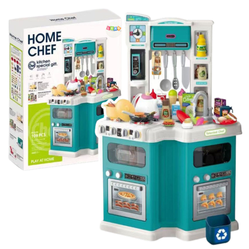 Dětská kuchyňka Home Chef se zvuky a 109 doplňky