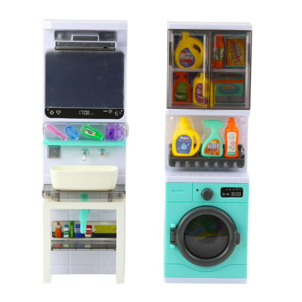 Koupelnová hračka s umyvadlem a pračkou – se světly a zvuky