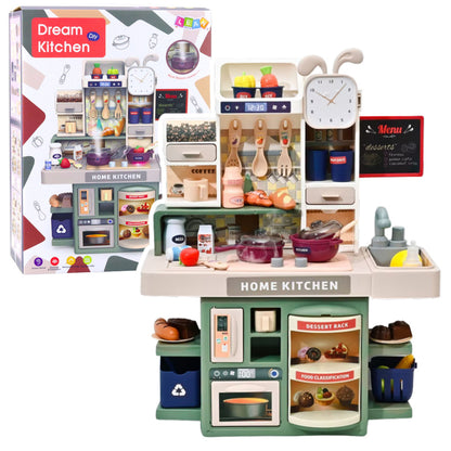 Dětská kuchyňka s vodní párou, světlem a zvuky – 33 dílů