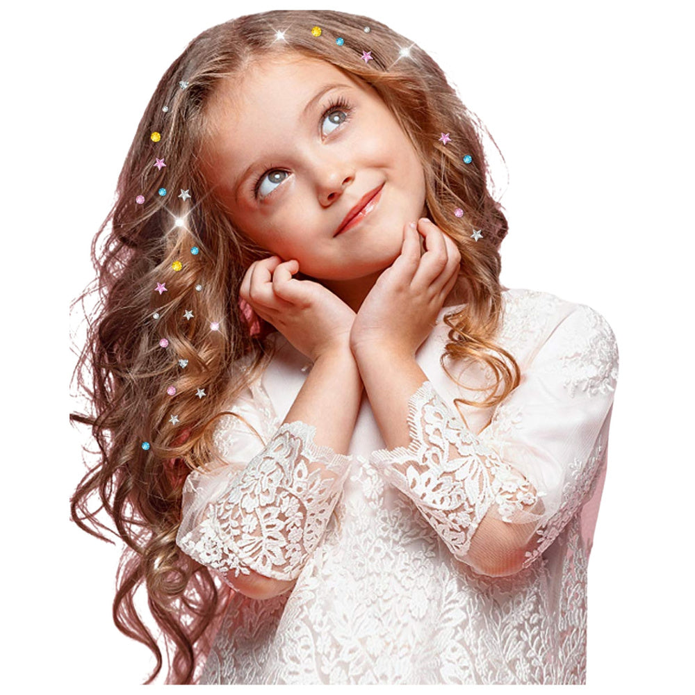 Kosmetická sada s aplikátorem na zdobení vlasů a nehtů – 80 ks