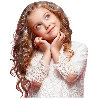 Kosmetická sada s aplikátorem na zdobení vlasů a nehtů – 80 ks