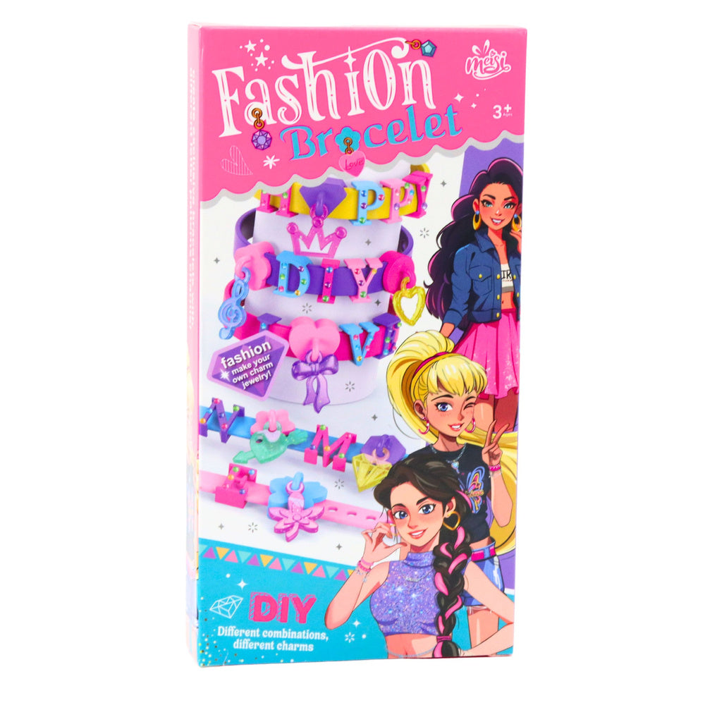Kreativní sada na výrobu náramků s přívěsky a písmeny – 4 nastavitelné náramky