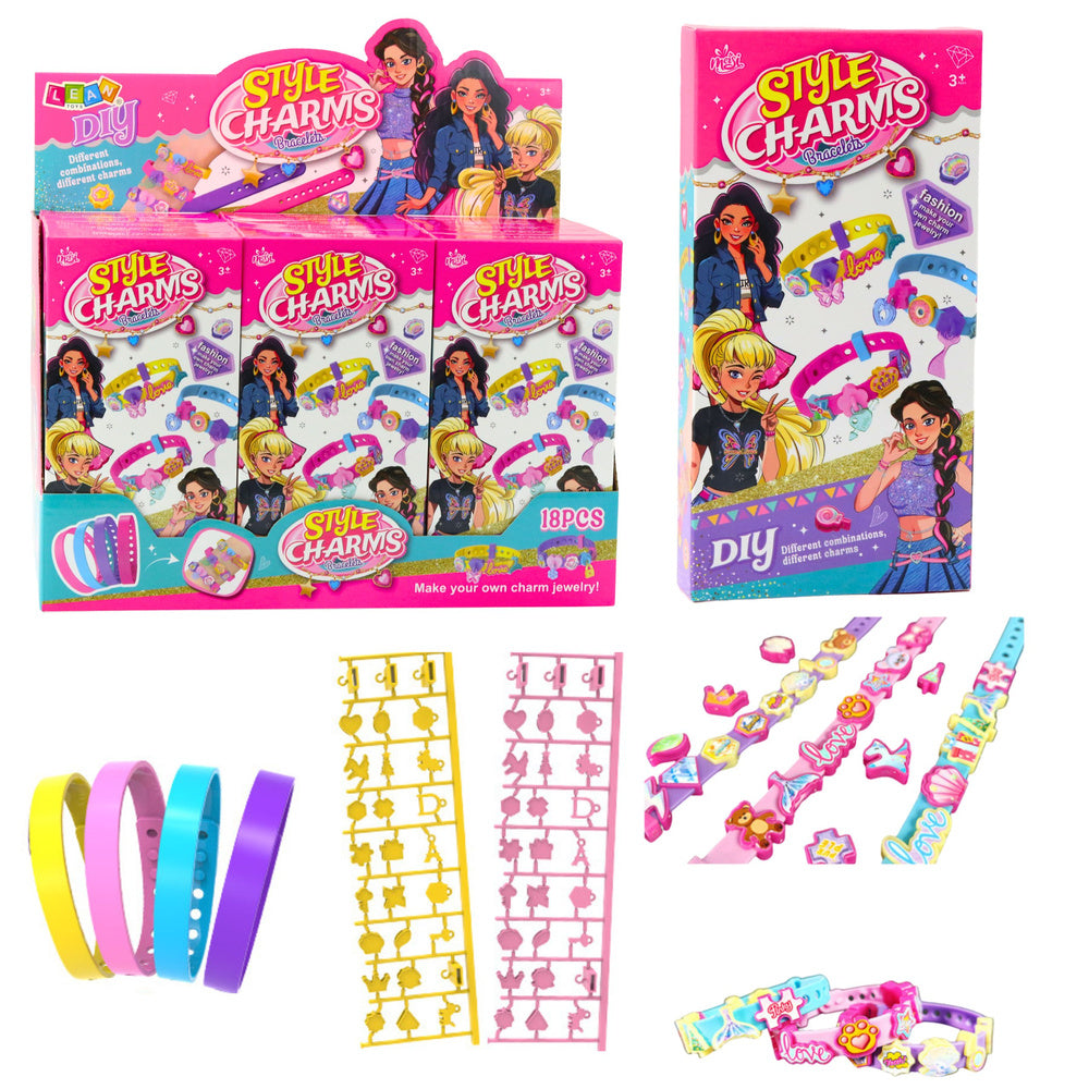 Kreativní sada na výrobu náramků se zvířecími přívěsky – 4 nastavitelné náramky