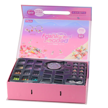 Kreativní sada na výrobu náramků a šperků – DIY set s korálky a přívěsky