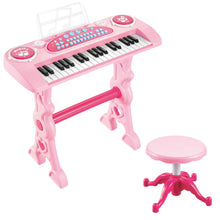 Elektronické piano pro děti s mikrofonem 37 kláves – Růžové