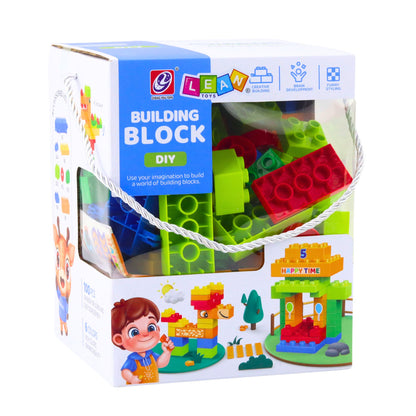 Barevné 3D konstrukční kostky pro děti – 100 kusů