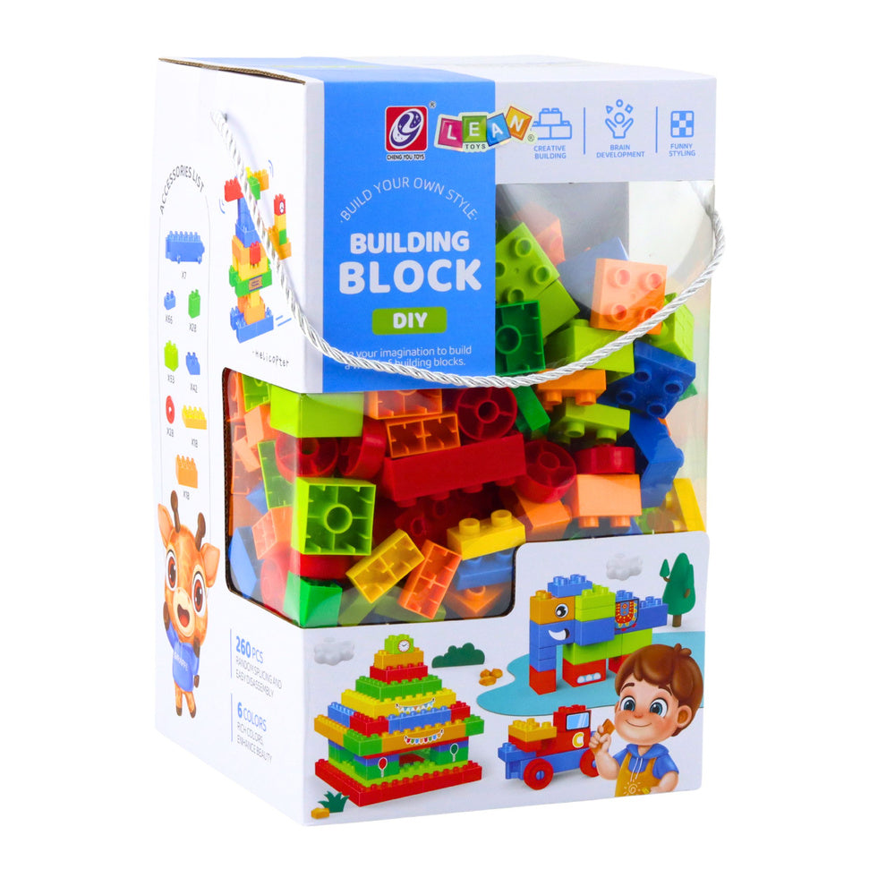 Barevné konstrukční kostky 260 dílů pro děti