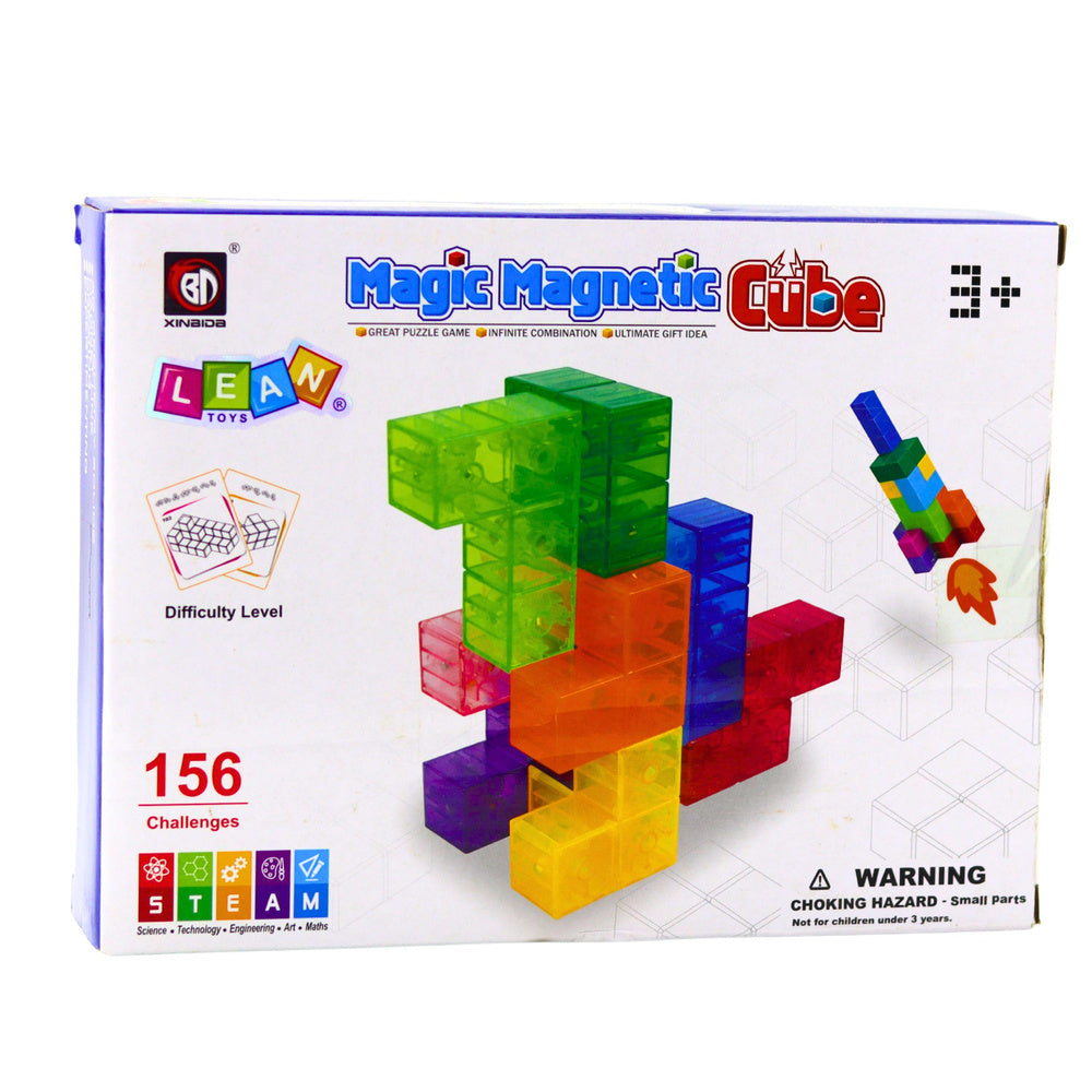 Magnetické kostky Magic Cube s 156 úkoly, 9 dílů