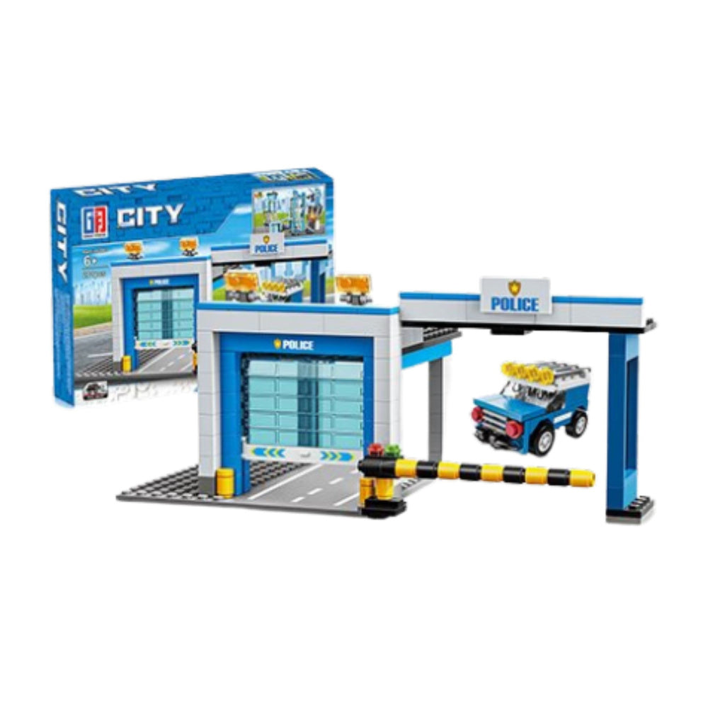 Stavebnice policejní stanice 190–213 dílků pro děti