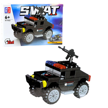 Stavební kostky Vozidla SWAT 8v1 s 92–117 díly