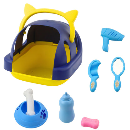 Interaktivní plyšový pudl – chodí a štěká, s přepravkou a příslušenstvím