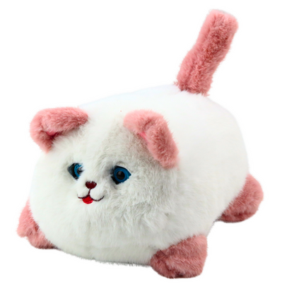 Plush Interactive Kitty Meows Winks Repeats Bottle White