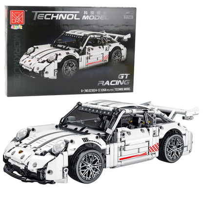 Stavebnice GT Racing sportovní auto 1:14 s 1268 díly – bílé