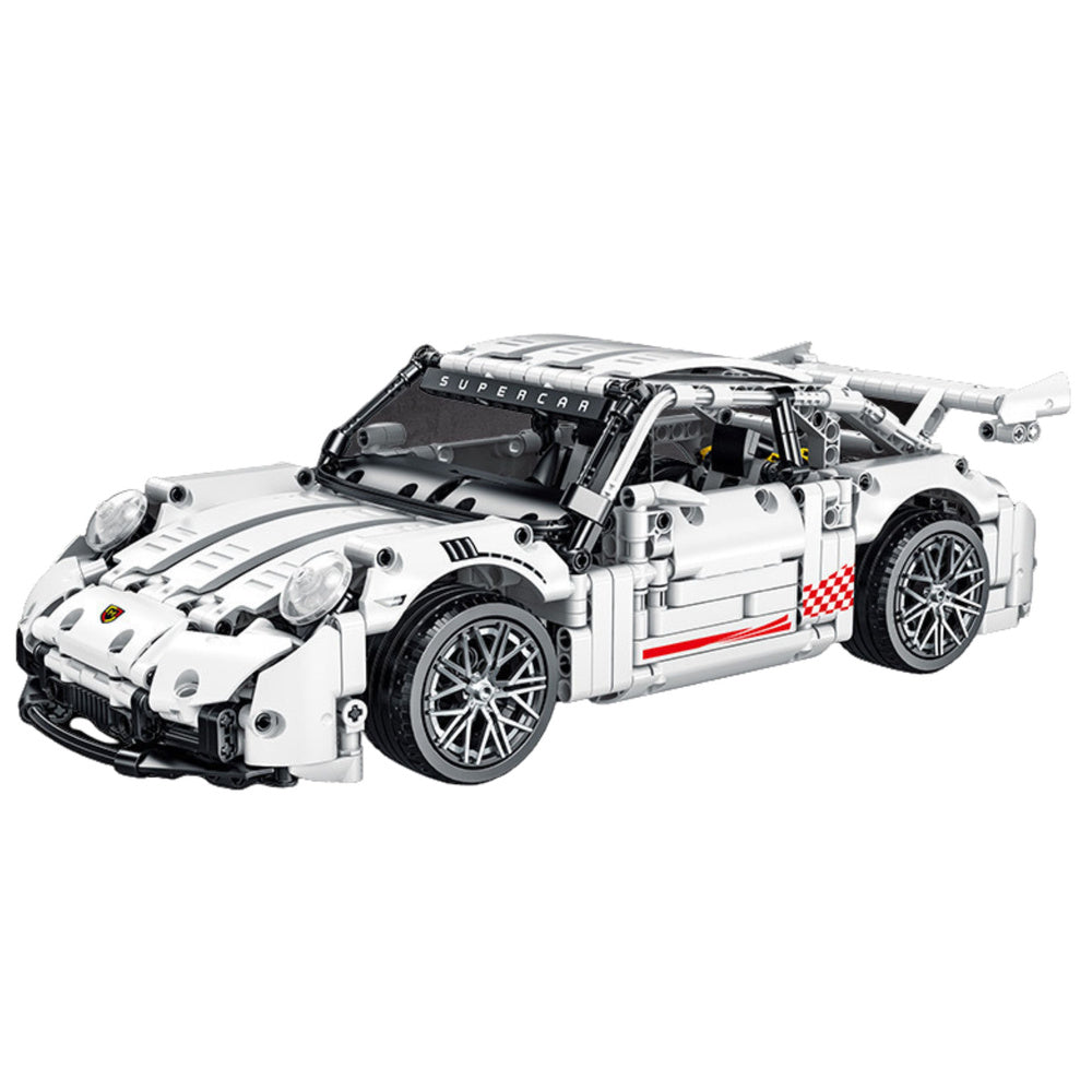 Stavebnice GT Racing sportovní auto 1:14 s 1268 díly – bílé