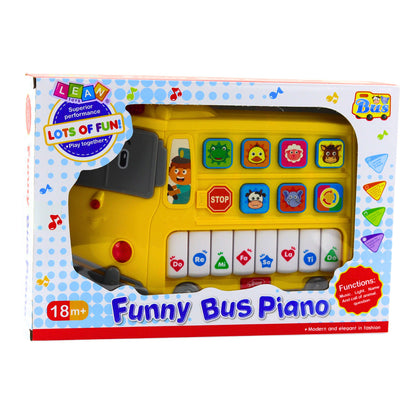 Elektrické piano pro batolata Žlutý autobus – 8 tónů