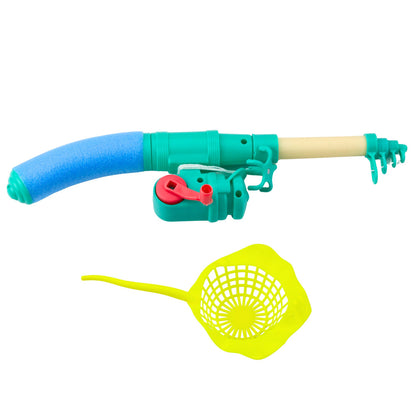 Rybářský set s krabím stolečkem a 10 rybičkami – modrý