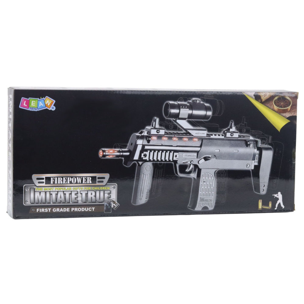 Hračka puška se světlem a zvukem – černá, 41 cm