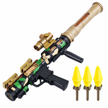 Vojenský set s bazukou RPG, helmou a terčem – pěnové rakety