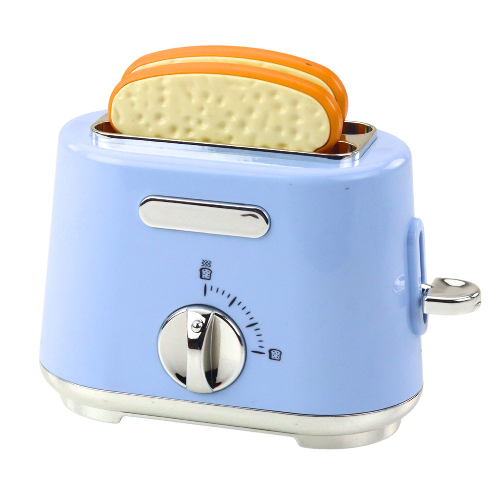 Dětský kuchyňský toaster s vyskakujícím toastem – modrý