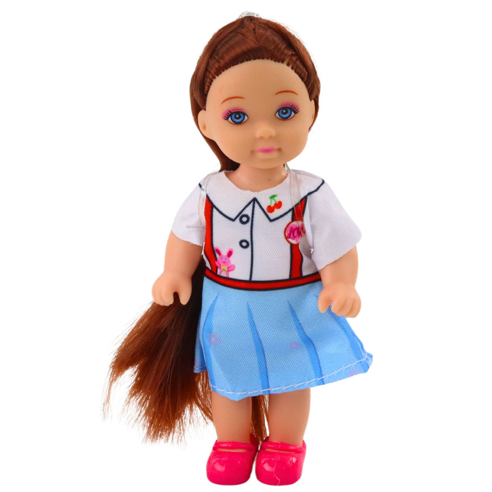 Kaibibi Mini Doll Long Hair Colorful Dress 12 cm Mix