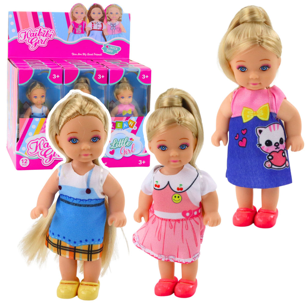 Kaibibi Mini Doll Colorful Dress Long Hair 12 cm Mix